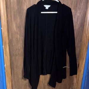 Liz Claiborne Elegant Black Open Cardigan